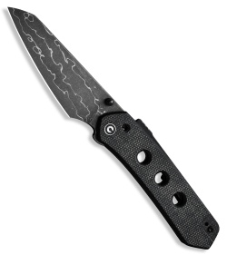 CIVIVI Vision FG Superlock Knife Black Canvas Micarta (3.5&quot; Damascus) C22036-2 | 208288