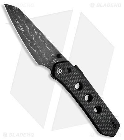 CIVIVI Vision FG Superlock Knife Black Canvas Micarta (3.5" Damascus) C22036-2