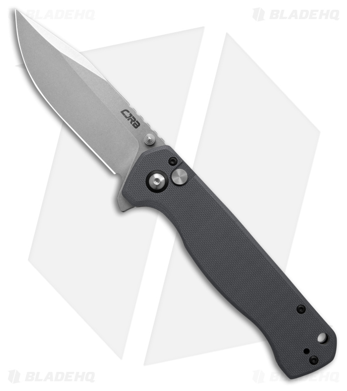 CJRB Cutlery Chord Button Lock Knife Gray G-10 (3.5" Satin)