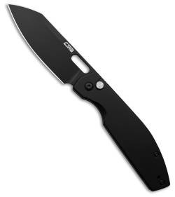 CJRB Cutlery Ekko Button Lock Knife Black Steel (3.3" Black)