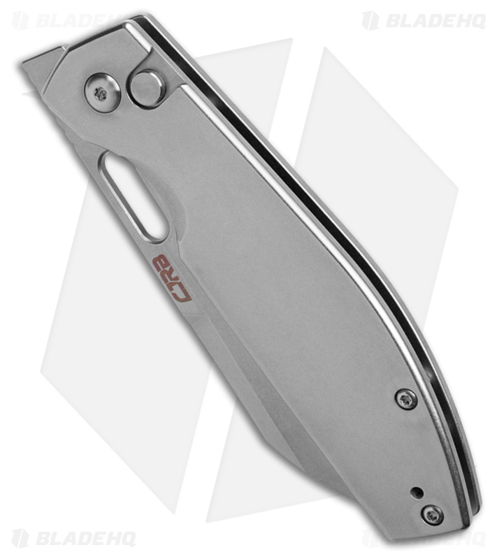 CJRB Cutlery Ekko Button Lock Knife Stonewash Steel (3.3" SW)