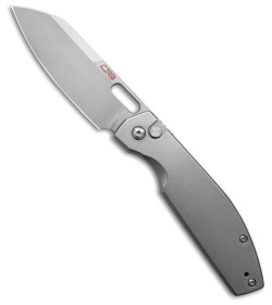 CJRB Cutlery Ekko Button Lock Knife Stonewash Steel (3.3" SW)