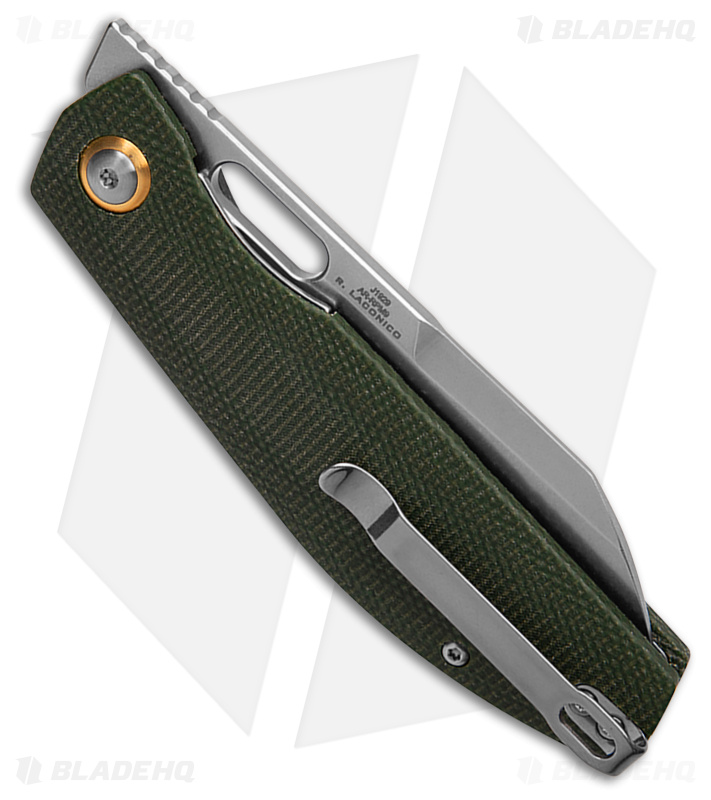 CRJB Cutlery Ekko | Liner Lock Knife | Green Micarta