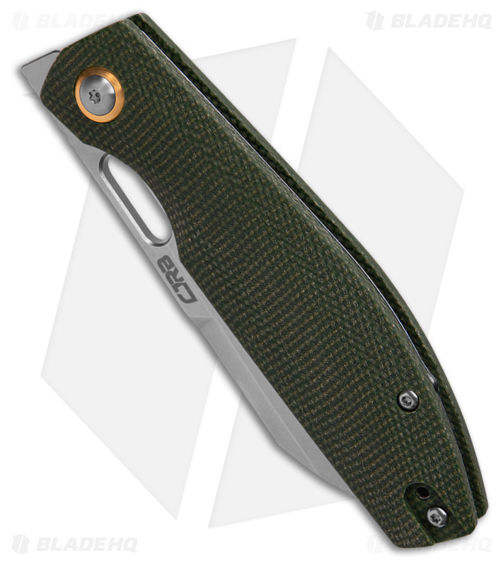 CRJB Cutlery Ekko | Liner Lock Knife | Green Micarta