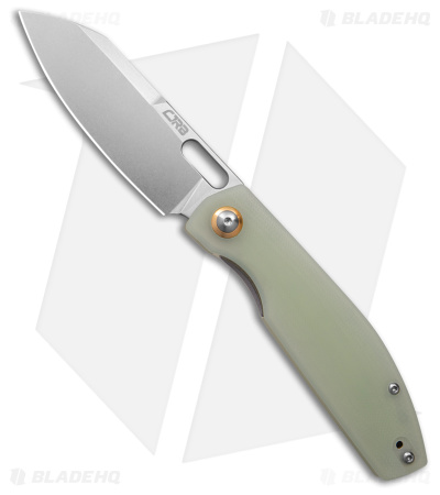 CJRB Cutlery Ekko Liner Lock Knife Jade G-10 (3.3" Stonewash)