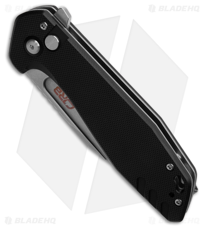 CJRB Cutlery Riff Button Lock Knife Black G-10 (3.5" Satin)