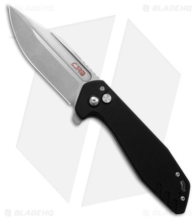 CJRB Cutlery Riff Button Lock Knife Black G-10 (3.5" Satin)
