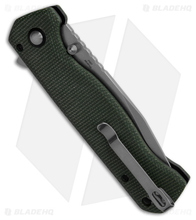 CJRB Cutlery Chord Button Lock Knife Green Micarta (3.5" Satin)