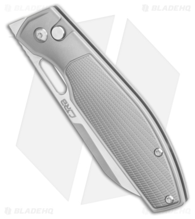 CJRB EKKO Button Lock Knife Gray Titanium (3.23" Polish S90V)