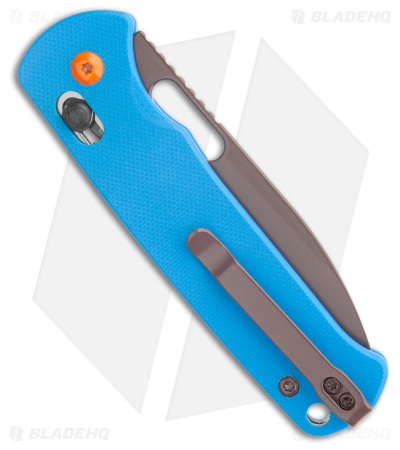 CJRB Hectare Crossbar Lock Knife Blue G-10 (3.2" Paint Spraying Purple)