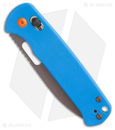 CJRB Hectare Crossbar Lock Knife Blue G-10 (3.2" Paint Spraying Purple)
