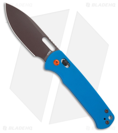 CJRB Hectare Crossbar Lock Knife Blue G-10 (3.2" Paint Spraying Purple)