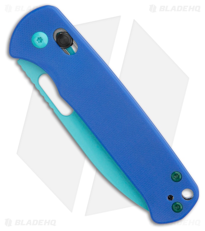 CJRB Hectare Crossbar Lock Knife Light Purple G-10 (3.2" Paint Spraying Blue)
