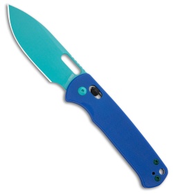 CJRB Hectare Crossbar Lock Knife Light Purple G-10 (3.2" Paint Spraying Blue)