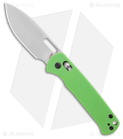 CJRB Hectare Crossbar Lock Knife Green G-10 (3.15" Polish AR-RPM9)