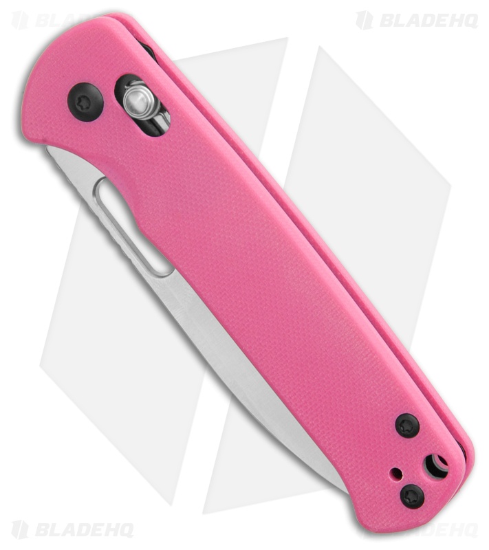 CJRB Hectare Crossbar Lock Knife Pink G-10 + Polish