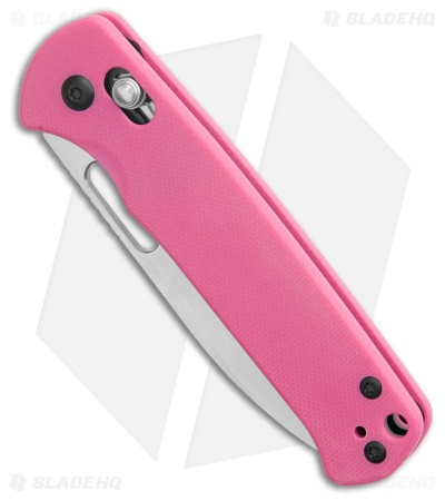 CJRB Hectare Crossbar Lock Knife Pink G-10 (3.15" Polish AR-RPM9)