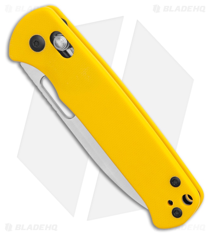CJRB Hectare Crossbar Lock Knife Yellow G-10 (3.15" Polish AR-RPM9)