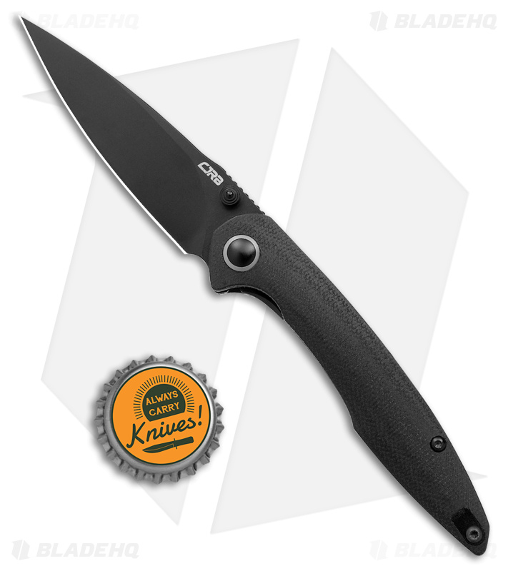 CJRB Cutlery Small Centros Black Micarta (PVD) - Blade HQ
