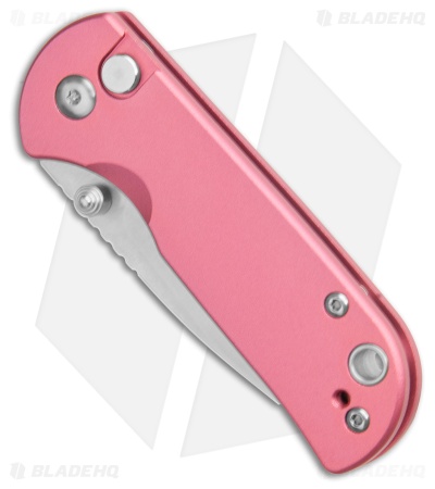 CJRB Cutlery Mica Button Lock Knife Pink Aluminum (2.4" Satin AR-RPM9)
