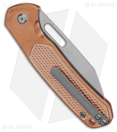 CJRB Cutlery Pyrite-Alt Button Lock Knife Radial Copper (3.1" SW CPM 20CV)
