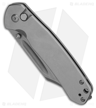 CJRB Cutlery Pyrite Bowie Button Lock Knife Steel (3.1" Stonewash)