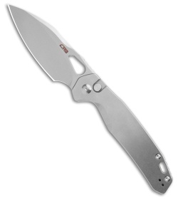 CJRB Frack Button Lock Knife SS (3.9" Stonewash AR-RPM9)