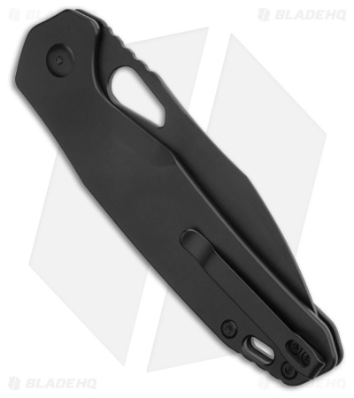 CJRB Frack Button Lock Knife Black PVD Steel Handle (3.9" Black AR-RPM9)