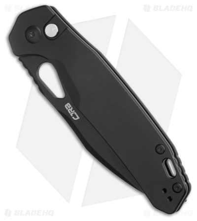 CJRB Frack Button Lock Knife Black PVD Steel Handle (3.9" Black AR-RPM9)