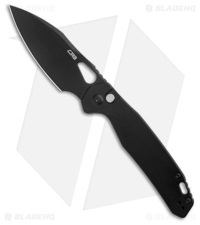CJRB Frack Button Lock Knife Black PVD Steel Handle (3.9" Black AR-RPM9)