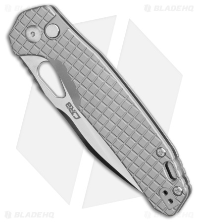 CJRB Frack Button Lock Knife Frag Pattern SS (3.9" Stonewash AR-RPM9)