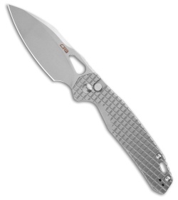 CJRB Frack Button Lock Knife Frag Pattern SS (3.9" Stonewash AR-RPM9)