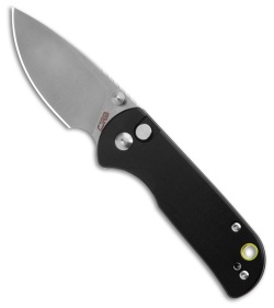 CJRB Cutlery Mica Button Lock Knife Black Aluminum (2.4" Satin AR-RPM9)