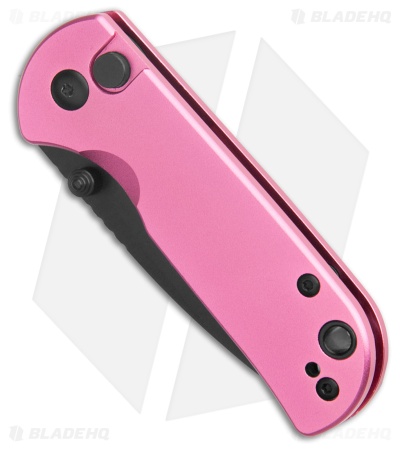 CJRB Cutlery Mica Button Lock Knife Pink Aluminum (2.4" Black AR-RPM9)