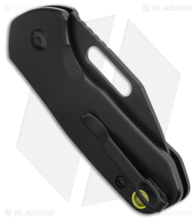 CJRB Mini Pyrite Button Lock Knife Black  Aluminum (2.2" Black AR-RPM9)