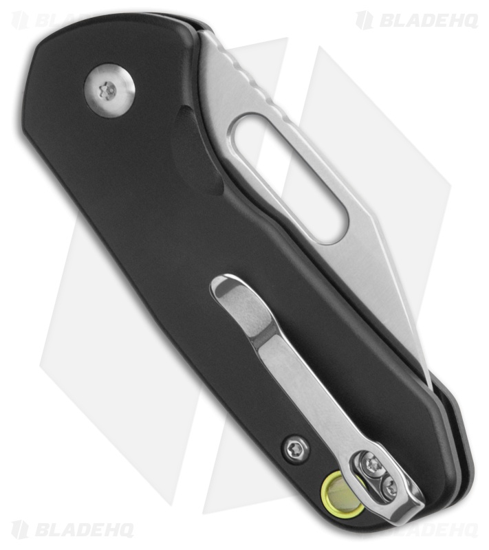 CJRB Mini Pyrite Button Lock Knife Black Aluminum (2.2" Satin AR-RPM9)