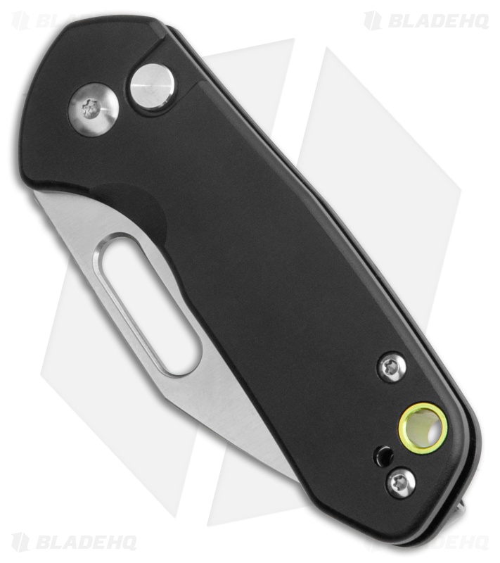 CJRB Mini Pyrite Button Lock Knife Black Aluminum (2.2" Satin AR-RPM9)