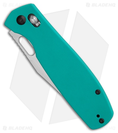 CJRB Prado Crossbar Lock Knife Aqua Green G-10 (3.75" Polished AR-RPM9)