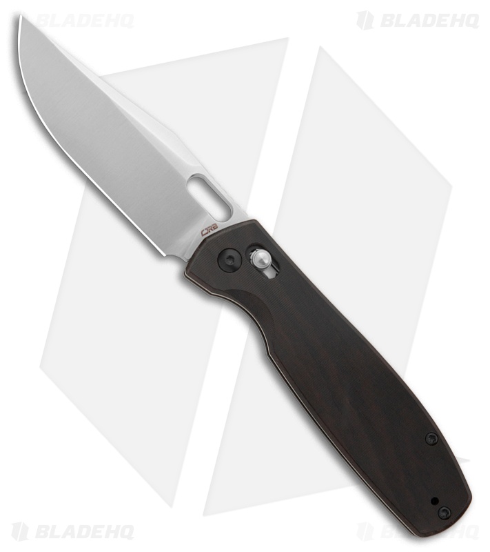 CJRB Prado Crossbar Lock Knife Ebony Wood (3.75" Polished AR-RPM9)