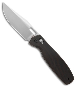 CJRB Prado Crossbar Lock Knife Ebony Wood (3.75" Polished AR-RPM9)