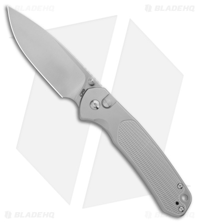 CJRB Pyrite Drop Point Button Lock Knife Radial Steel (3.1" Polished S90V)