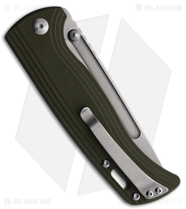 CJRB Cutlery Resource Liner Lock Knife Green G-10 (4.18" Stonewash AR-RPM9)