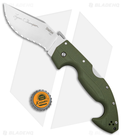 Cold Steel Lynn Thompson Signature Spartan Tri-Ad Lock Knife Serr (4.5" S35VN)