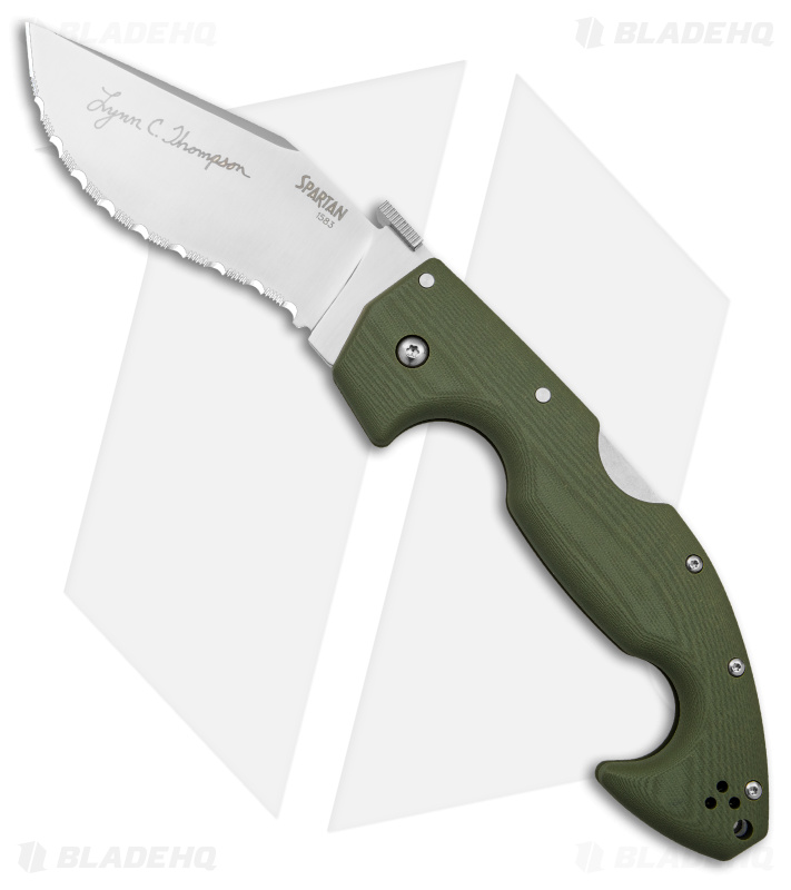 Cold Steel Lynn Thompson Signature Spartan Tri-Ad Lock Knife Serr (4.5" S35VN)