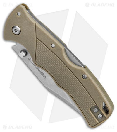 Cold Steel Verdict Clip Point Tri-Ad Lock Knife FDE GFN (3" Stonewash)