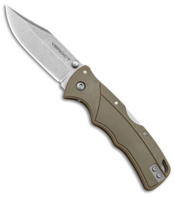 Cold Steel Verdict Clip Point Tri-Ad Lock Knife FDE GFN (3" Stonewash)