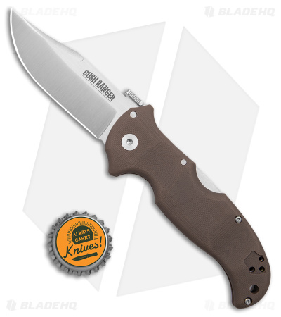 Cold Steel Bush Ranger Tri-Ad Lock Knife FDE G-10 (3.5" Satin S35VN) 31A