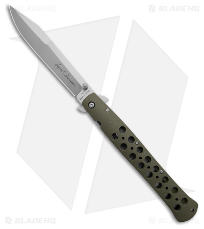 Cold Steel L Thompson Signature Ti-Lite VI Knife Green G-10 (6" Satin)