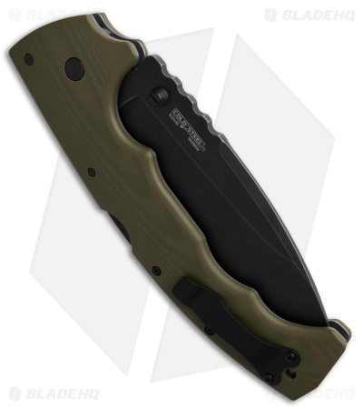 Cold Steel 5-Max Tri-Ad Lock Knife Green G-10 (5" Black Stonewash) CS-FL-50MAX