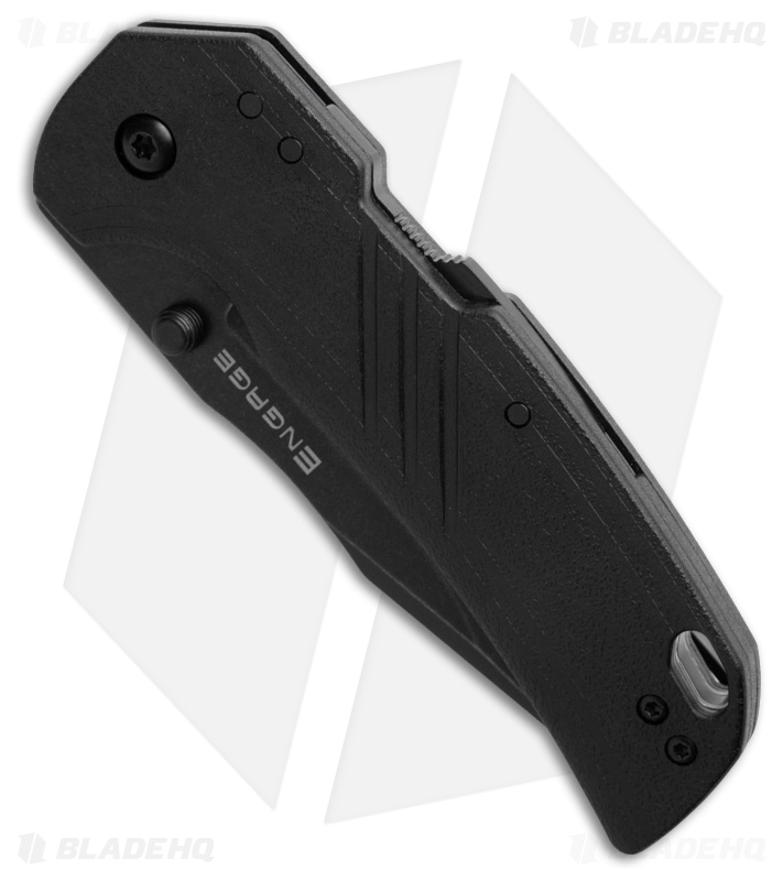 Cold Steel Engage ATLAS Lock Knife Clip Point Black GFN (3.1" Black SW AUS-10A)
